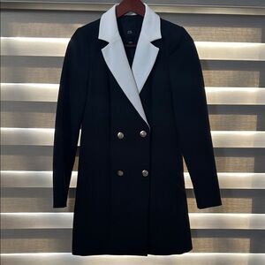 River Island Black and White Blazer Coat